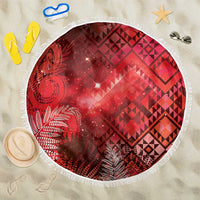 Aotearoa Taniko Matariki Beach Blanket Cosmic Red