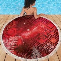 Aotearoa Taniko Matariki Beach Blanket Cosmic Red