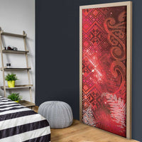 Aotearoa Taniko Matariki Door Cover Cosmic Red