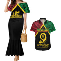 Vanuatu 44th Independence Anniversary Couples Matching Mermaid Dress and Hawaiian Shirt LT7 Colorful - Polynesian Pride