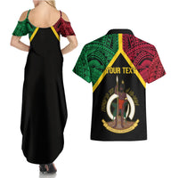 Vanuatu 44th Independence Anniversary Couples Matching Summer Maxi Dress and Hawaiian Shirt LT7 - Polynesian Pride