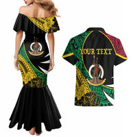Vanuatu Independence Day Yumi 44 Couples Matching Mermaid Dress and Hawaiian Shirt LT7 - Polynesian Pride