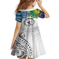 Malampa Fiji Day Kid Short Sleeve Dress Gradient Style