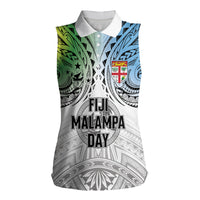 Malampa Fiji Day Women Sleeveless Polo Shirt Gradient Style