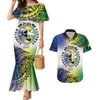 Malampa Day Couples Matching Mermaid Dress and Hawaiian Shirt Emblem Gradient Style LT7 Colorful - Polynesian Pride
