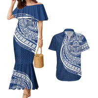 Tonga Queen Salote College Personalized Couples Matching Mermaid Dress and Hawaiian Shirt Ngatu Tokelaufeletoa Motifs