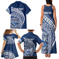 Tonga Queen Salote College Personalized Family Matching Tank Maxi Dress and Hawaiian Shirt Ngatu Tokelaufeletoa Motifs