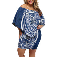 Tonga Queen Salote College Personalized Off Shoulder Short Dress Ngatu Tokelaufeletoa Motifs
