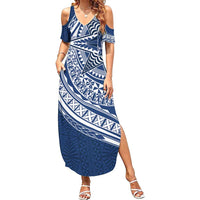 Tonga Queen Salote College Personalized Summer Maxi Dress Ngatu Tokelaufeletoa Motifs