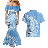 Tonga Apifo'ou Kolisi Personalized Couples Matching Mermaid Dress and Hawaiian Shirt Ngatu Tokelaufeletoa Motifs LT7 - Polynesian Pride