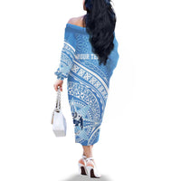 Tonga Apifo'ou Kolisi Personalized Family Matching Off The Shoulder Long Sleeve Dress and Hawaiian Shirt Ngatu Tokelaufeletoa Motifs
