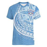 Tonga Apifo'ou Kolisi Personalized Women V-Neck T-Shirt Ngatu Tokelaufeletoa Motifs