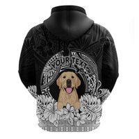 Personalised Dog Hoodie Golden Retriever With Polynesian Tapa Arch LT7 - Polynesian Pride