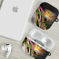 Hawaii Mokihana Mix Pikake Leis Mahalo 'Olelo AirPods Case Black LT7 - Polynesian Pride