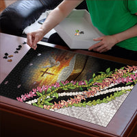 Hawaii Mokihana Mix Pikake Leis Mahalo 'Olelo Puzzle Black LT7 - Polynesian Pride