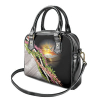 Hawaii Mokihana Mix Pikake Leis Mahalo 'Olelo Shoulder Handbag Black LT7 - Polynesian Pride