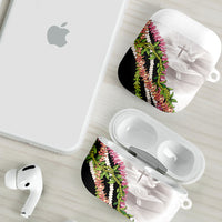 Hawaii Mokihana Mix Pikake Leis Mahalo 'Olelo AirPods Case White Tapa LT7 - Polynesian Pride