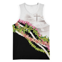Hawaii Mokihana Mix Pikake Leis Mahalo 'Olelo Basketball Jersey White Tapa LT7 Unisex White - Polynesian Pride