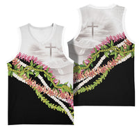 Hawaii Mokihana Mix Pikake Leis Mahalo 'Olelo Basketball Jersey White Tapa LT7 - Polynesian Pride