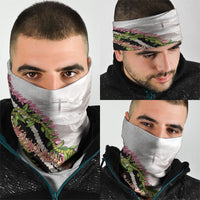 Hawaii Mokihana Mix Pikake Leis Mahalo 'Olelo Neck Gaiter White Tapa LT7 - Polynesian Pride