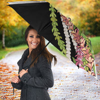 Hawaii Mokihana Mix Pikake Leis Mahalo 'Olelo Umbrella White Tapa LT7 - Polynesian Pride