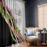 Hawaii Mokihana Mix Pikake Leis Mahalo 'Olelo Window Curtain White Tapa LT7 - Polynesian Pride