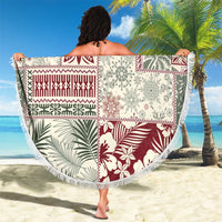 Aloha Hawaii Pastel Christmas Patchwork Beach Blanket Classic Style - Polynesian Pride