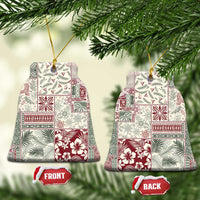 Aloha Hawaii Pastel Christmas Patchwork Ceramic Ornament Classic Style - Polynesian Pride