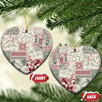 Aloha Hawaii Pastel Christmas Patchwork Ceramic Ornament Classic Style - Polynesian Pride