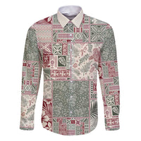 Aloha Hawaii Pastel Christmas Patchwork Family Matching Puletasi and Hawaiian Shirt Classic Style - Polynesian Pride