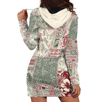Aloha Hawaii Pastel Christmas Patchwork Hoodie Dress Classic Style - Polynesian Pride