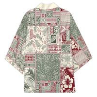 Aloha Hawaii Pastel Christmas Patchwork Kimono Classic Style - Polynesian Pride