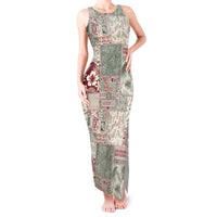 Aloha Hawaii Pastel Christmas Patchwork Tank Maxi Dress Classic Style - Polynesian Pride