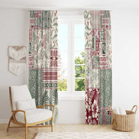 Aloha Hawaii Pastel Christmas Patchwork Window Curtain Classic Style - Polynesian Pride