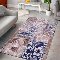 Aloha Hawaii Pastel Christmas Patchwork Area Rug Rustic Style - Polynesian Pride