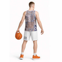 Aloha Hawaii Pastel Christmas Patchwork Basketball Jersey Rustic Style - Polynesian Pride