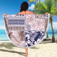 Aloha Hawaii Pastel Christmas Patchwork Beach Blanket Rustic Style - Polynesian Pride