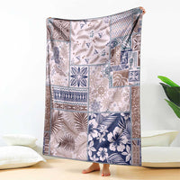 Aloha Hawaii Pastel Christmas Patchwork Blanket Rustic Style - Polynesian Pride