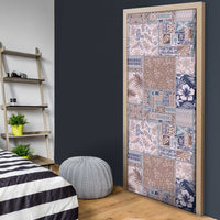 Aloha Hawaii Pastel Christmas Patchwork Door Cover Rustic Style - Polynesian Pride