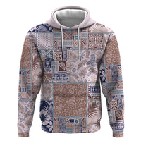 Aloha Hawaii Pastel Christmas Patchwork Hoodie Rustic Style - Polynesian Pride