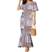 Aloha Hawaii Pastel Christmas Patchwork Mermaid Dress Rustic Style - Polynesian Pride