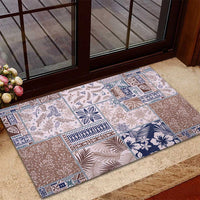Aloha Hawaii Pastel Christmas Patchwork Rubber Doormat Rustic Style - Polynesian Pride