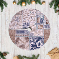 Aloha Hawaii Pastel Christmas Patchwork Tree Skirt Rustic Style - Polynesian Pride