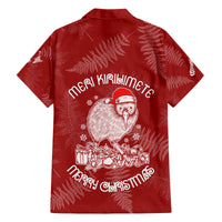 New Zealand Christmas Family Matching Off Shoulder Long Sleeve Dress and Hawaiian Shirt Silver Fern Mix Kiwi Bird Ver01 LT7 - Polynesian Pride
