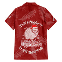 New Zealand Christmas Family Matching Short Sleeve Bodycon Dress and Hawaiian Shirt Silver Fern Mix Kiwi Bird Ver01 LT7 - Polynesian Pride