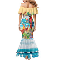 Aloha Hawaii Christmas Family Matching Mermaid Dress and Hawaiian Shirt It's 5 o'clock Somewhere