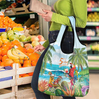 Aloha Hawaii Christmas Grocery Bag It's 5 o'clock Somewhere