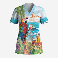 Aloha Hawaii Christmas Scrub Top It's 5 o'clock Somewhere LT7 Adult Colorful - Polynesian Pride