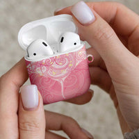 Breast Cancer Awareness Maori Aotearoa AirPods Case Manta Ray - Pink Glaze LT7 - Polynesian Pride