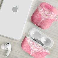 Breast Cancer Awareness Maori Aotearoa AirPods Case Manta Ray - Pink Glaze LT7 - Polynesian Pride